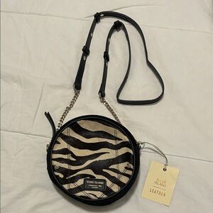 River Island Black and Tan Zebra Crossbody Bag